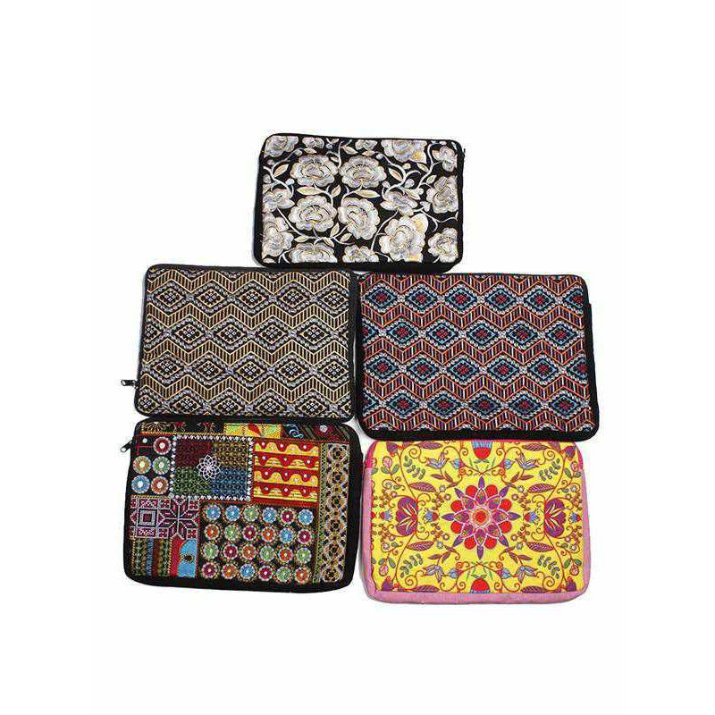 BUNDLE: 5 Piece Embroidered Laptop Padded Bag - Thailand-Bags-Lumily-Purple-Lumily MZ Fair Trade Nena & Co Hiptipico Novica Lucia's World emporium