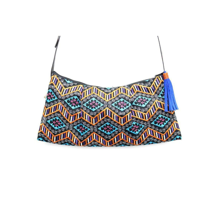 BUNDLE: Leyla Embroidered Crossbody Purse with Leather Tassel 5 Pieces - Thailand-Bags-Lumily-Lumily MZ Fair Trade Nena & Co Hiptipico Novica Lucia's World emporium