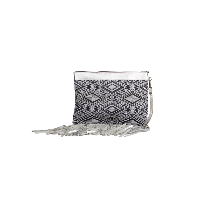 Metallic Leather & Embroidery Wristlet iPad | Tablet Bag - Thailand-Bags-Lumily-Silver-Medium-Lumily MZ Fair Trade Nena & Co Hiptipico Novica Lucia's World emporium