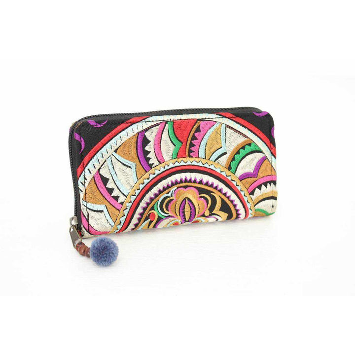 Geometric Multicolor Tribal Wallet - Thailand-Bags-Lumily-Lumily MZ Fair Trade Nena & Co Hiptipico Novica Lucia's World emporium