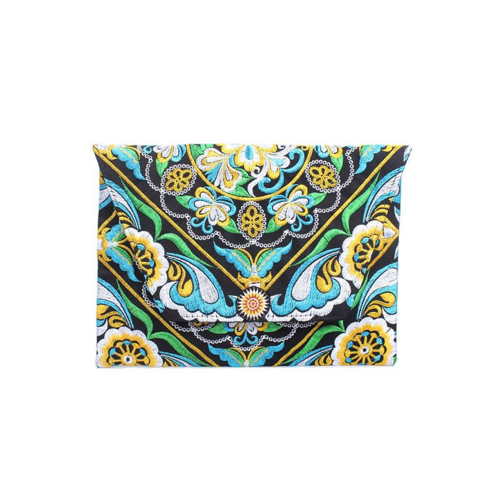 Embroidered Envelope Clutch | iPad Bag - Thailand-Bags-Lumily-Light Blue-Lumily MZ Fair Trade Nena & Co Hiptipico Novica Lucia's World emporium