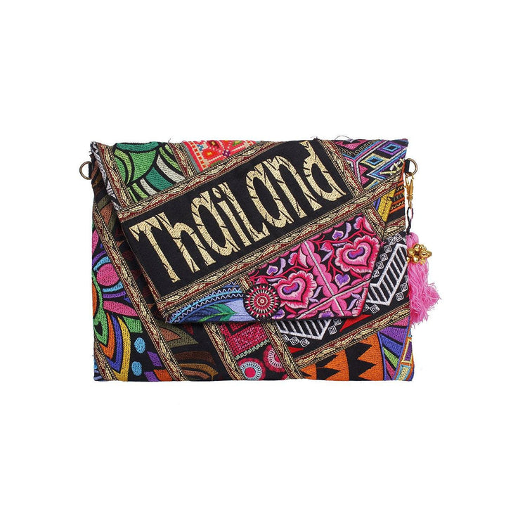 Embroidered Envelope Clutch | iPad Bag - Thailand-Bags-Lumily-Colorful-Lumily MZ Fair Trade Nena & Co Hiptipico Novica Lucia's World emporium