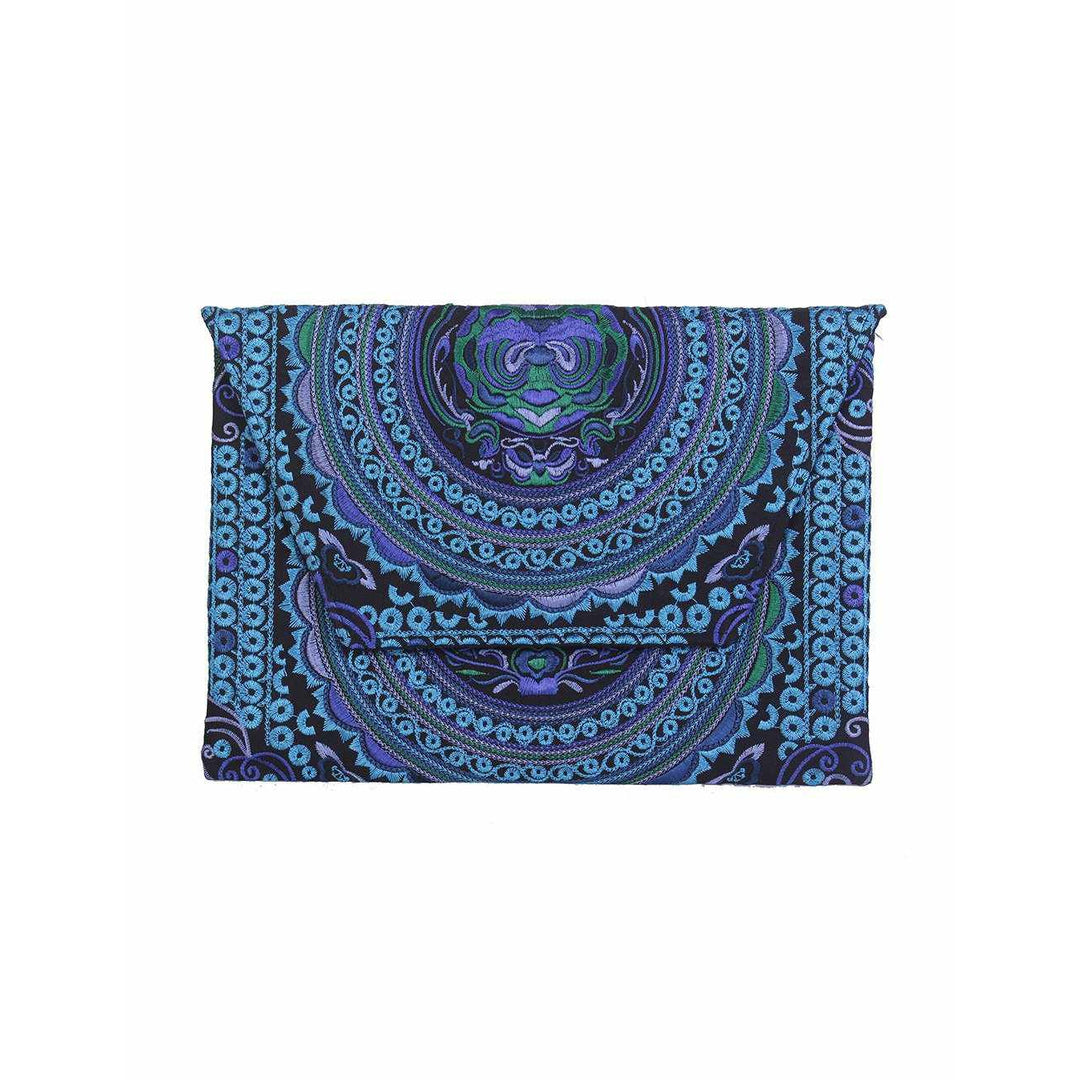 Boho Style Embroidered Clutch Bag - Thailand-Bags-Lumily-Royal Blue-Lumily MZ Fair Trade Nena & Co Hiptipico Novica Lucia's World emporium
