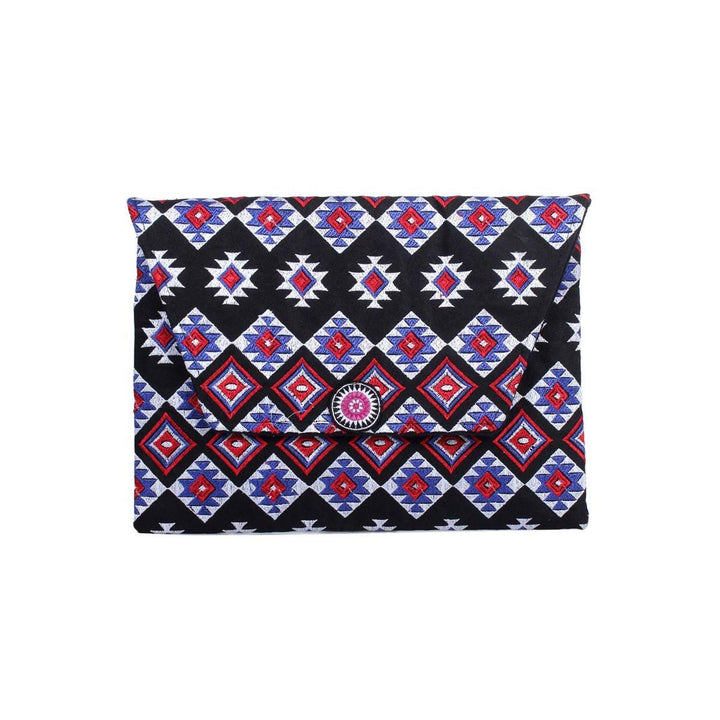 Embroidered Envelope Clutch | iPad Bag - Thailand-Bags-Lumily-Red & Blue-Lumily MZ Fair Trade Nena & Co Hiptipico Novica Lucia's World emporium