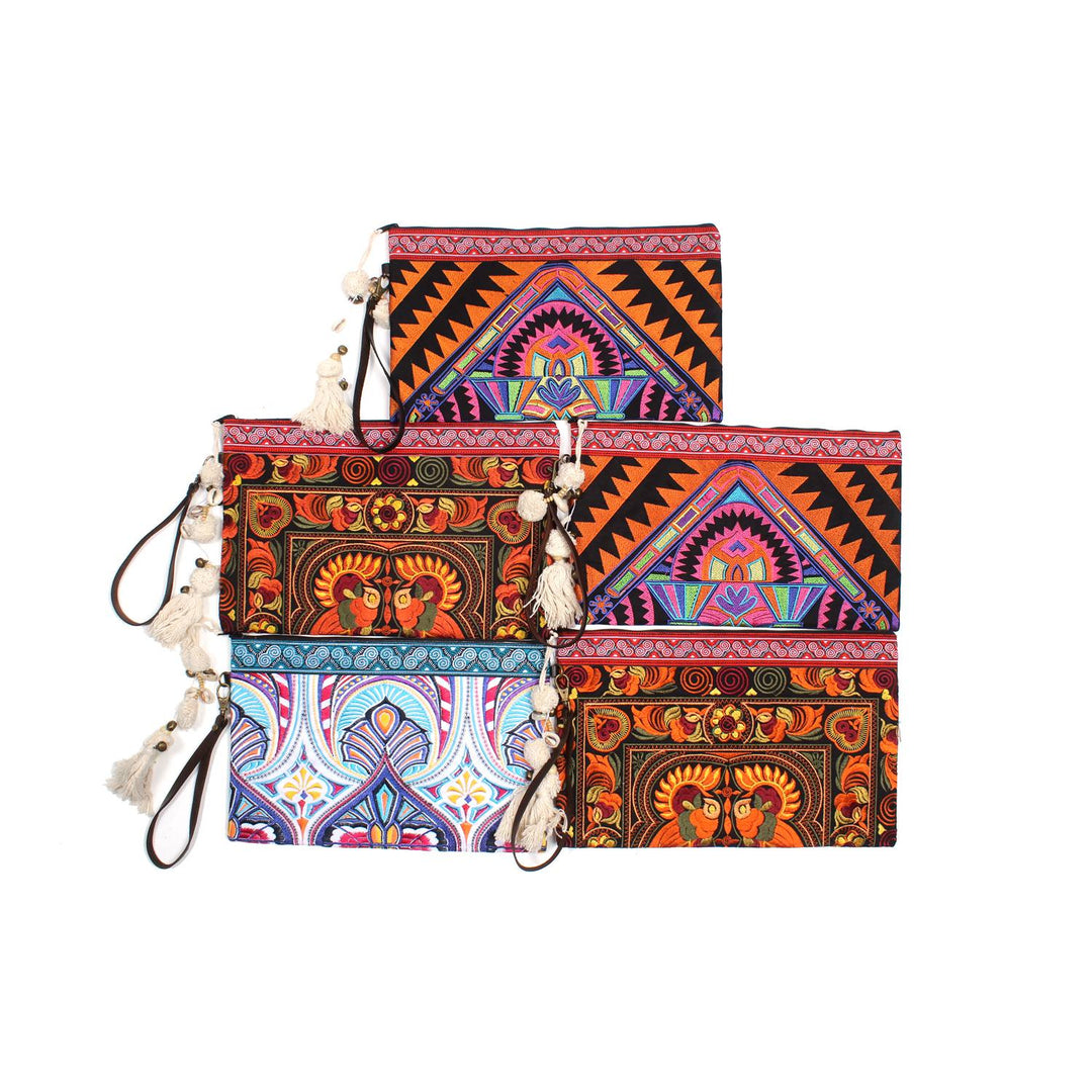 BUNDLE: Handmade Stylish Clutch Bag 5 Pieces - Thailand-Bags-Lumily-Lumily MZ Fair Trade Nena & Co Hiptipico Novica Lucia's World emporium