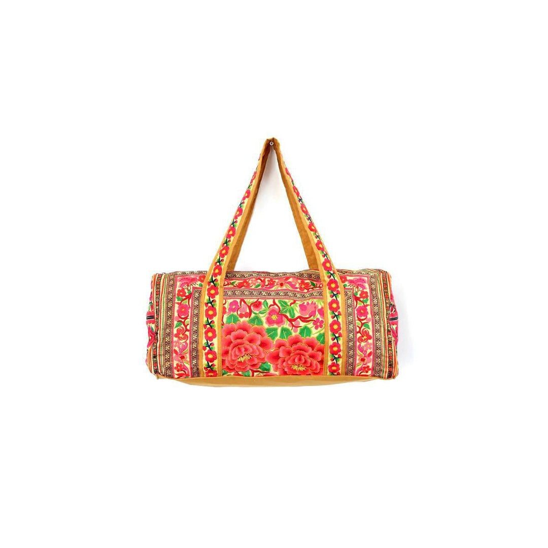 BUNDLE: Flower Orange Duffel Bag 4 Pieces - Thailand-Jewelry-Lumily-Lumily MZ Fair Trade Nena & Co Hiptipico Novica Lucia's World emporium