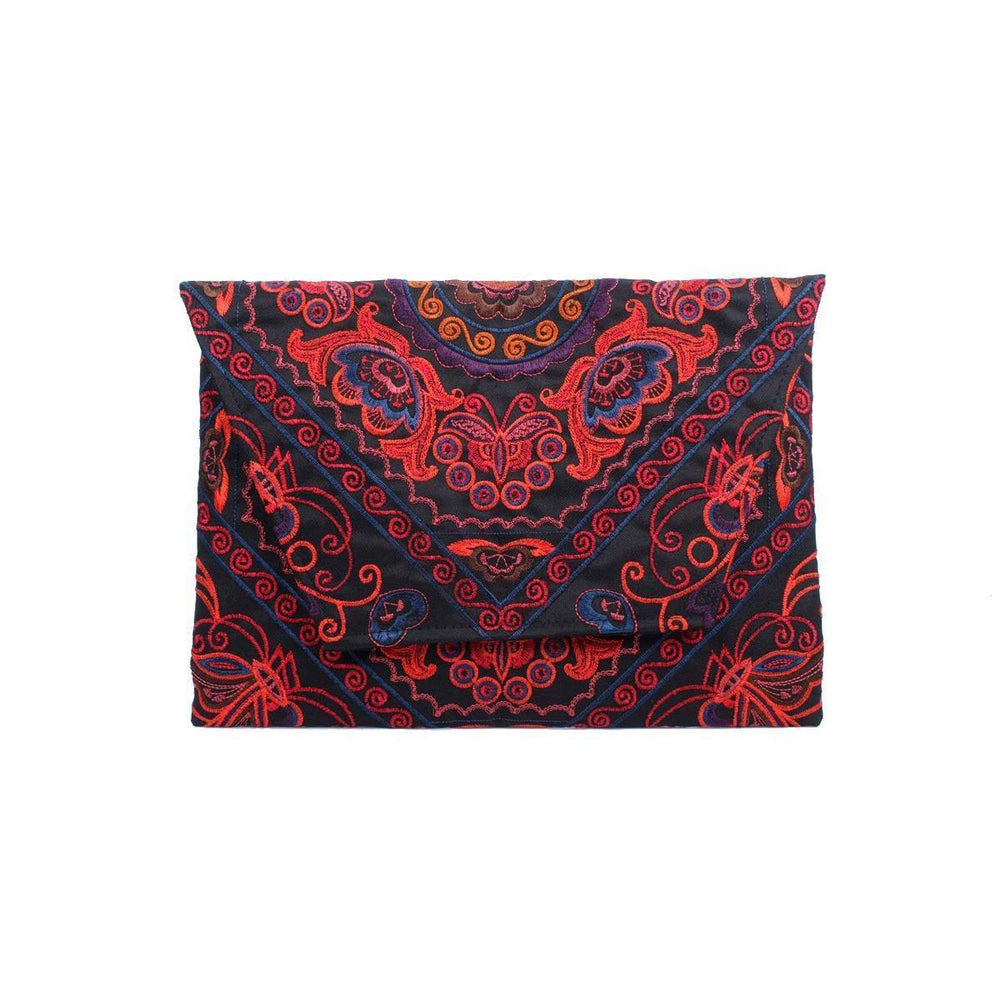 BUNDLE: Butterfly Red Boho Clutch Bag 5 Pieces - Thailand-Jewelry-Lumily-Lumily MZ Fair Trade Nena & Co Hiptipico Novica Lucia's World emporium