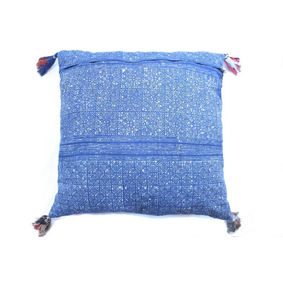 Batik Printed Embroidery Fabric Geometric Cushion- Thailand-Decor-Lumily-Lumily MZ Fair Trade Nena & Co Hiptipico Novica Lucia's World emporium