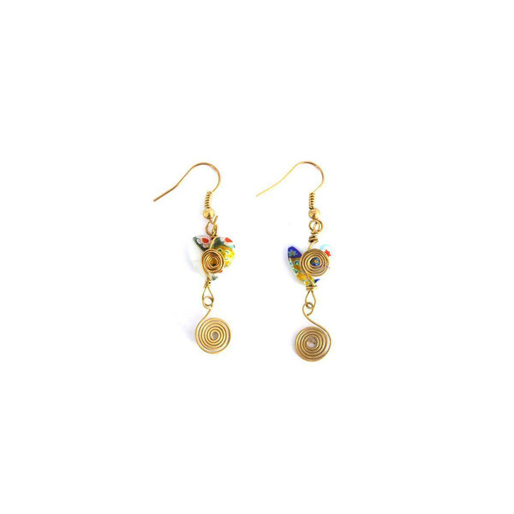 Milly Blown Glass Earrings - Thailand-Jewelry-Lumily-Multicolor-Lumily MZ Fair Trade Nena & Co Hiptipico Novica Lucia's World emporium