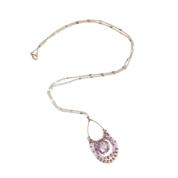 Monica Amethyst Necklace Stone Beads - Thailand-Jewelry-Lumily-Lumily MZ Fair Trade Nena & Co Hiptipico Novica Lucia's World emporium