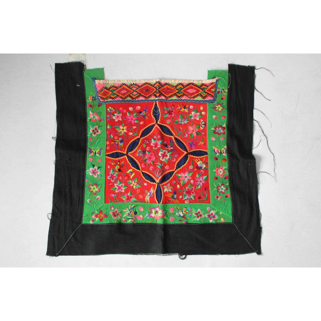Hmong Traditional Baby Carrier Textile - Thailand-Textile-Lumily-Red & Black-Lumily MZ Fair Trade Nena & Co Hiptipico Novica Lucia's World emporium