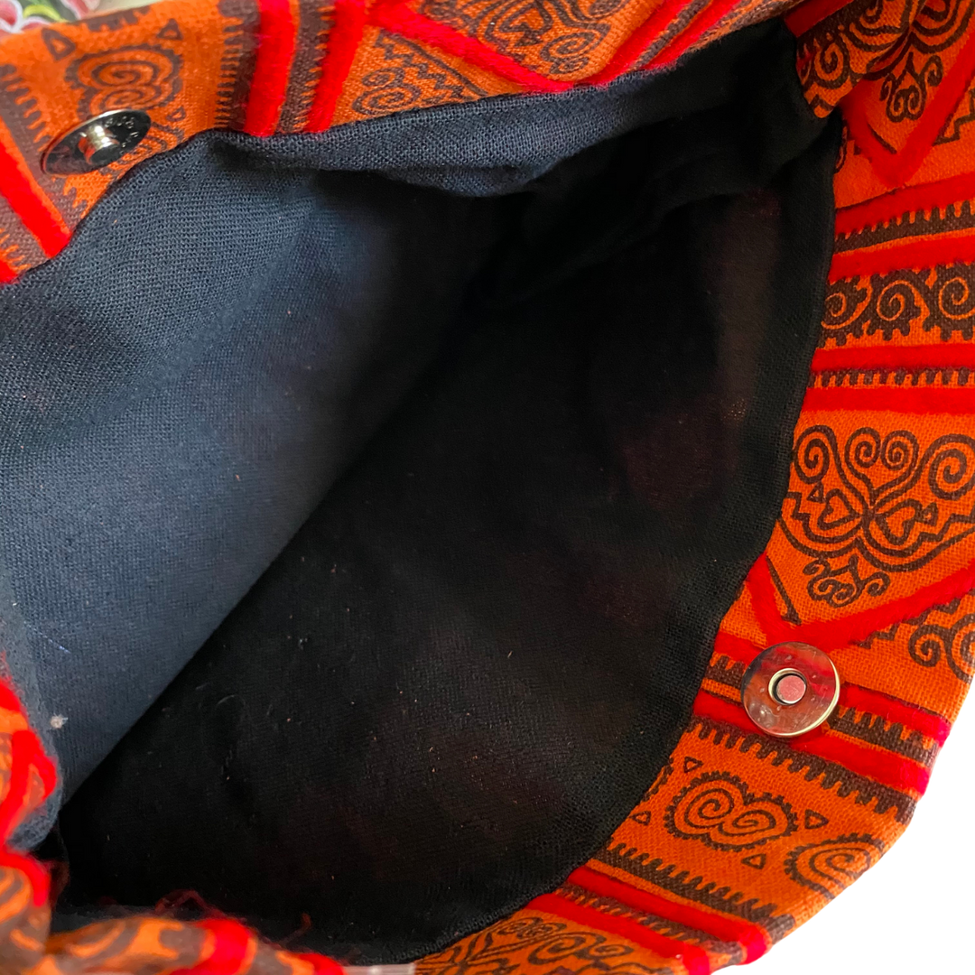Roxy Hmong Foldover Sling Yarn Piped Crossbody Bag - Thailand-Bags-Lumily-Lumily MZ Fair Trade Nena & Co Hiptipico Novica Lucia's World emporium