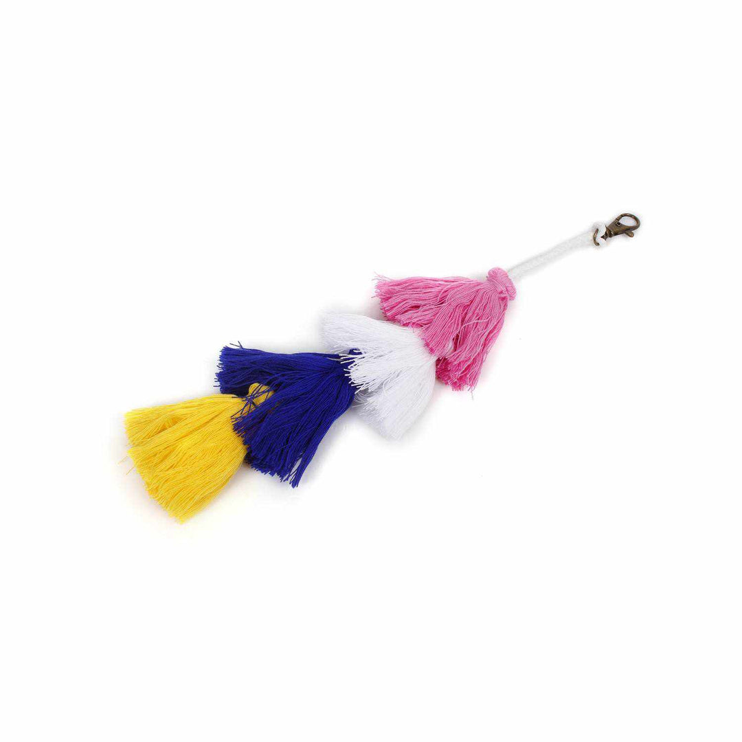 Multi-Tassel Key Chain | Zipper Pull - Thailand-Accessories-Lumily-Multicolored-Lumily MZ Fair Trade Nena & Co Hiptipico Novica Lucia's World emporium