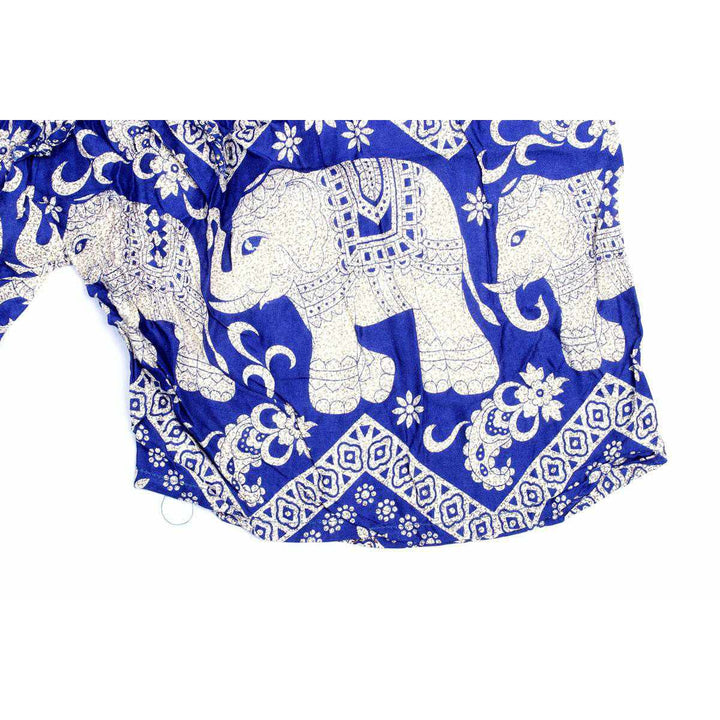 Sustainably Made Bohemian Style Printed Elephant Shorts - Thailand-Apparel-Lumily-Lumily MZ Fair Trade Nena & Co Hiptipico Novica Lucia's World emporium