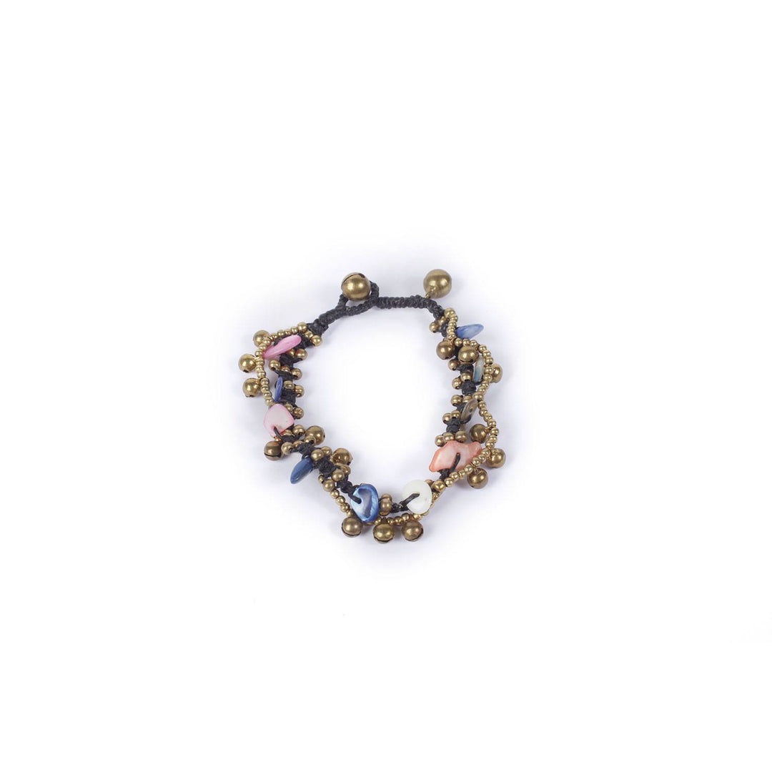 BUNDLE: 8 Pieces Multicolor Brass Bead Bell Bracelet - Thailand-Bracelets-Lumily-Lumily MZ Fair Trade Nena & Co Hiptipico Novica Lucia's World emporium