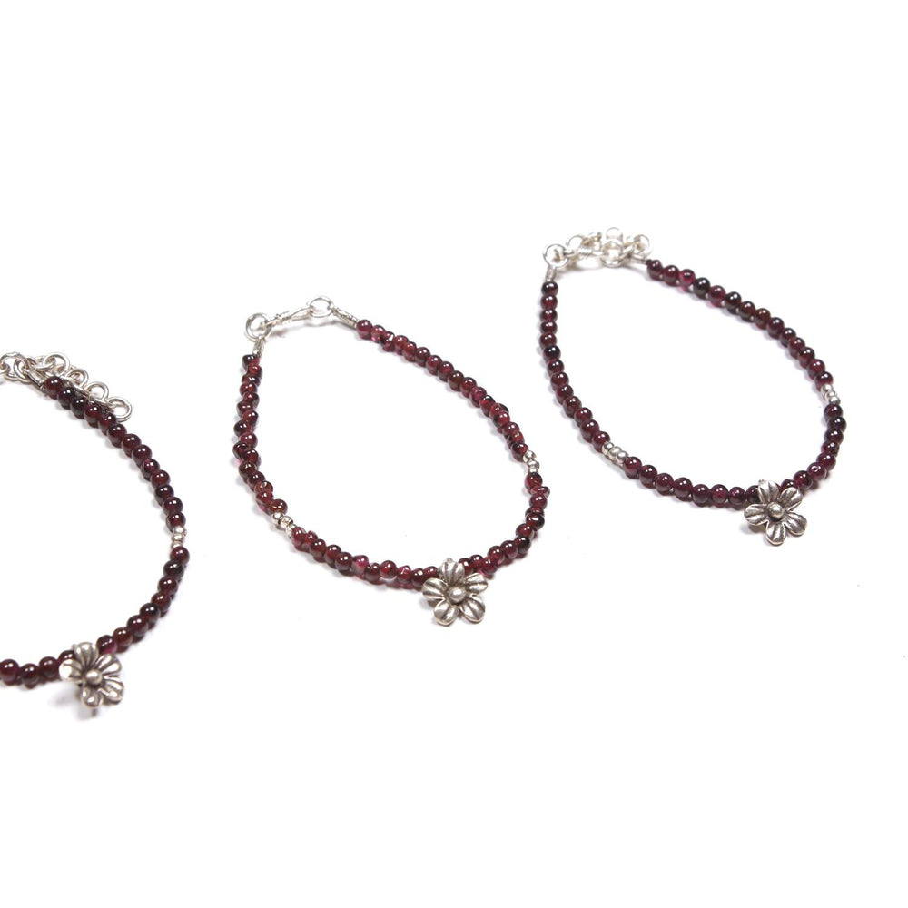 BUNDLE: Flow Charm Bracelet with Puple Beads 3 Pieces - Thailand-Bracelets-Lumily-3 Pieces-Lumily MZ Fair Trade Nena & Co Hiptipico Novica Lucia's World emporium