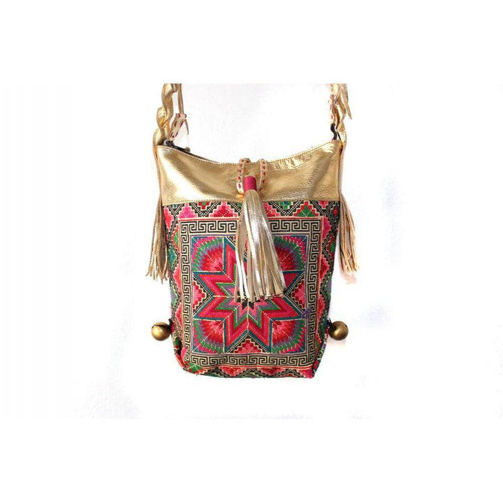 Boho-chic Embroidered Shoulder Bag - Thailand-Bags-Lumily-Red-Lumily MZ Fair Trade Nena & Co Hiptipico Novica Lucia's World emporium