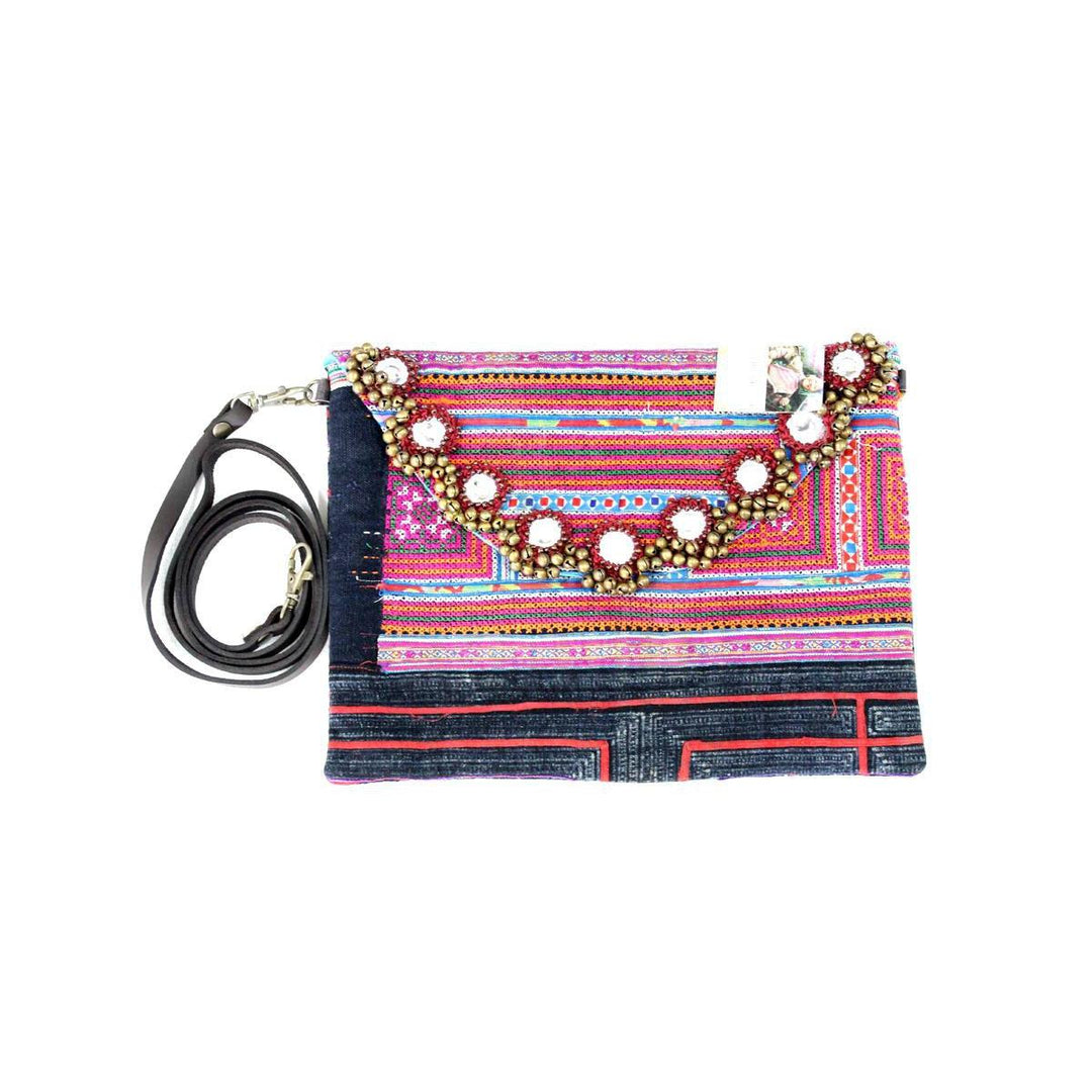 Karen Vintage Fabric Bag With Leather Straps - Thailand-Bags-Lumily-Style 8-Lumily MZ Fair Trade Nena & Co Hiptipico Novica Lucia's World emporium