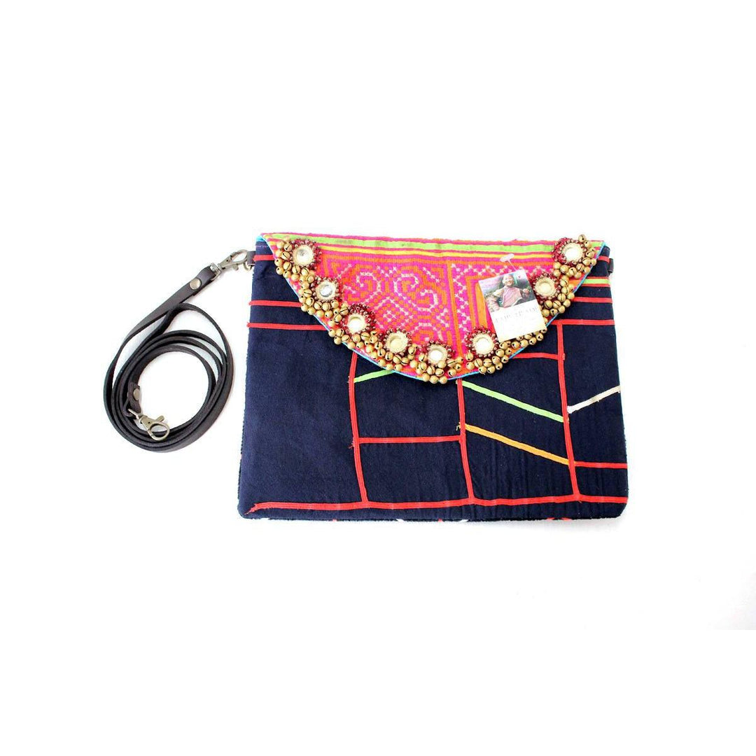 Karen Vintage Fabric Bag With Leather Straps - Thailand-Bags-Lumily-Style 5-Lumily MZ Fair Trade Nena & Co Hiptipico Novica Lucia's World emporium