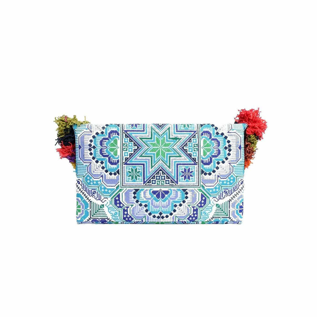 Lotus Star Embroidered Clutch Bag - Thailand-Bags-Lumily-Lumily MZ Fair Trade Nena & Co Hiptipico Novica Lucia's World emporium