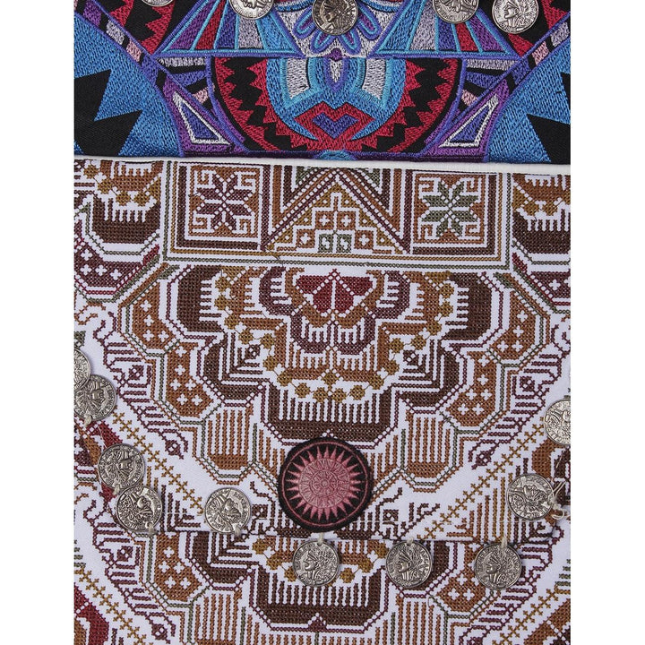 BUNDLE: Pom Pom Coin Embroidered Clutch 5 Pieces - Thailand-Bags-Lumily-Lumily MZ Fair Trade Nena & Co Hiptipico Novica Lucia's World emporium
