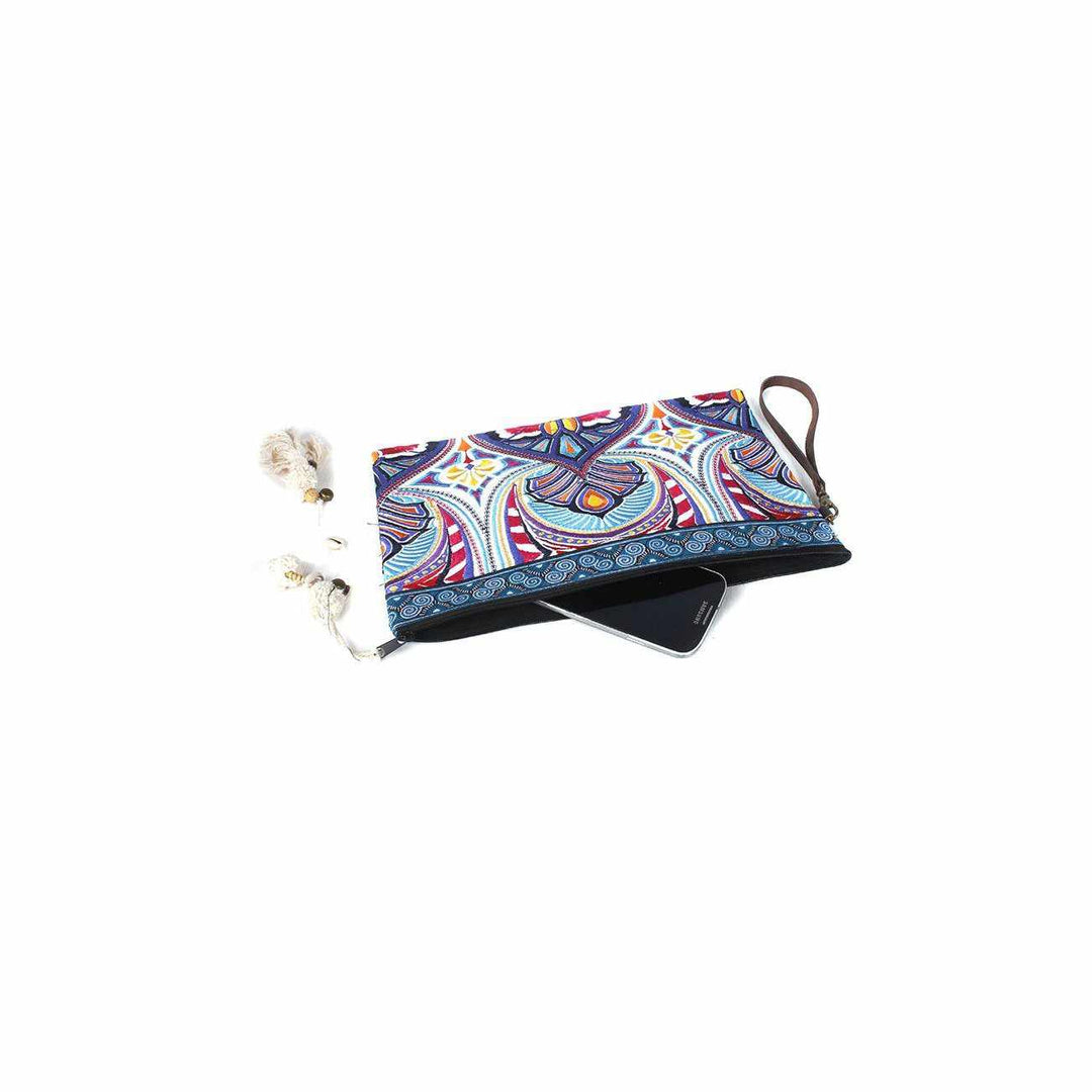 BUNDLE: 5 Piece Embroidered Boho Clutch Bag - Thailand-Bags-Lumily-Lumily MZ Fair Trade Nena & Co Hiptipico Novica Lucia's World emporium