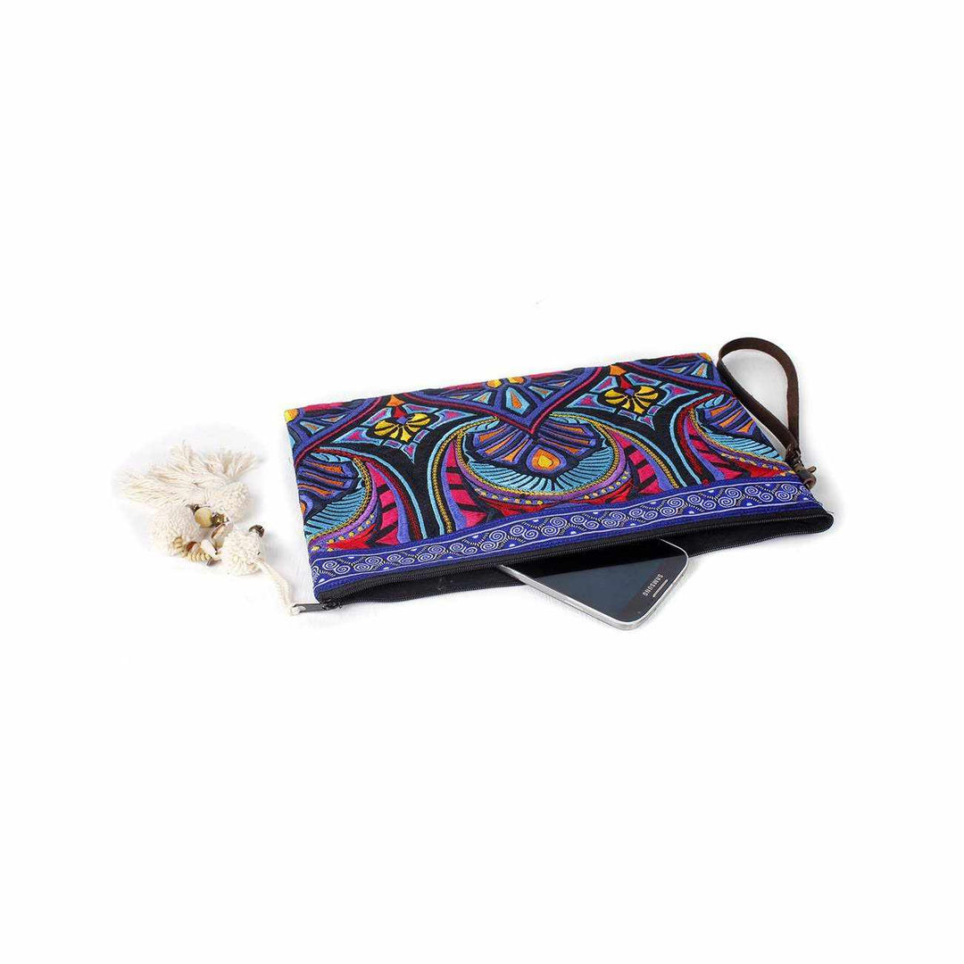 BUNDLE: Embroidered Boho Clutch Bag 5 Pieces - Thailand-Bags-Lumily-Lumily MZ Fair Trade Nena & Co Hiptipico Novica Lucia's World emporium