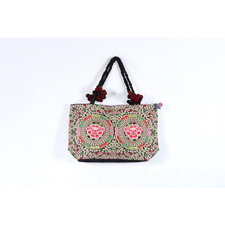 BUNDLE: Pom Pom Floral Tote Bag 7 Pieces - Thailand-Jewelry-Lumily-Lumily MZ Fair Trade Nena & Co Hiptipico Novica Lucia's World emporium