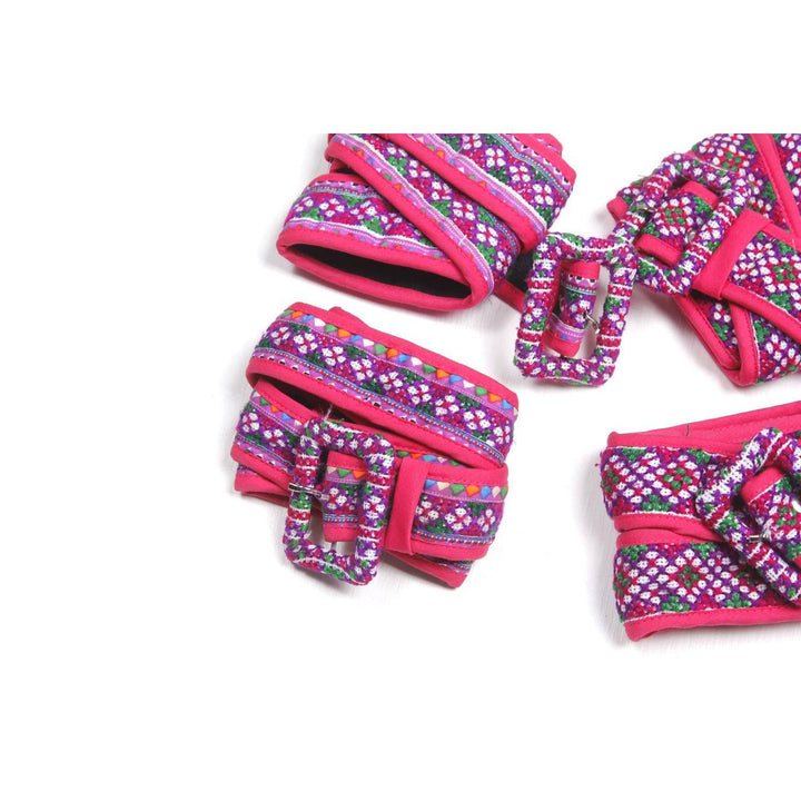 BUNDLE: Cotton Belt Hmong Hand Embroidered Fabric 4 Pieces - Thailand-Jewelry-Lumily-Lumily MZ Fair Trade Nena & Co Hiptipico Novica Lucia's World emporium