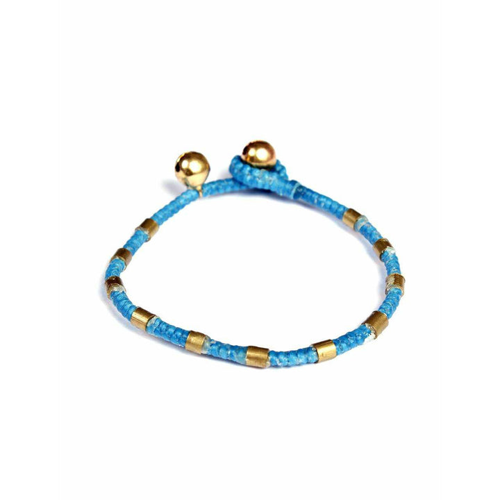 Anali Beaded Wax String Bracelet- Thailand-Jewelry-Lumily-Blue-Lumily MZ Fair Trade Nena & Co Hiptipico Novica Lucia's World emporium
