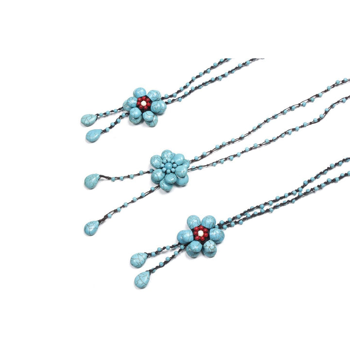 BUNDLE: Bohemian Flower Style Necklaces 6 & 3 Pieces - Thailand-Jewelry-Lumily-Lumily MZ Fair Trade Nena & Co Hiptipico Novica Lucia's World emporium