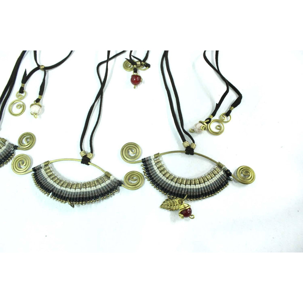 BUNDLE: Half Circle Brass Necklace 3 Pieces - Thailand-Jewelry-Lumily-Lumily MZ Fair Trade Nena & Co Hiptipico Novica Lucia's World emporium
