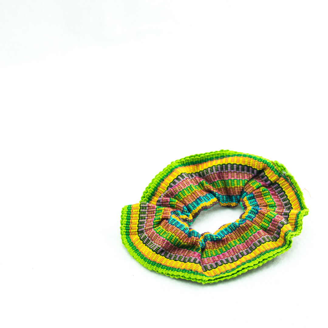 Sustainable Textile Multicolor Hair Scrunchie - Guatemala-Accessories-Laura y Francisco (GU)-Lumily MZ Fair Trade Nena & Co Hiptipico Novica Lucia's World emporium