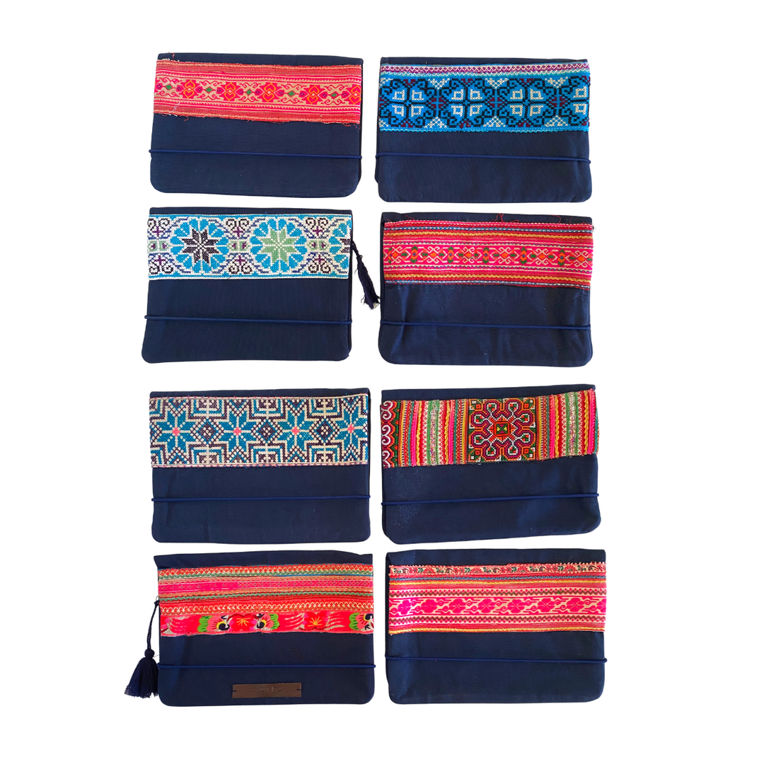 BUNDLE: Embroidered Handmade Tissue Bag 8 Pieces - Thailand-Bags-Lumily-Lumily MZ Fair Trade Nena & Co Hiptipico Novica Lucia's World emporium