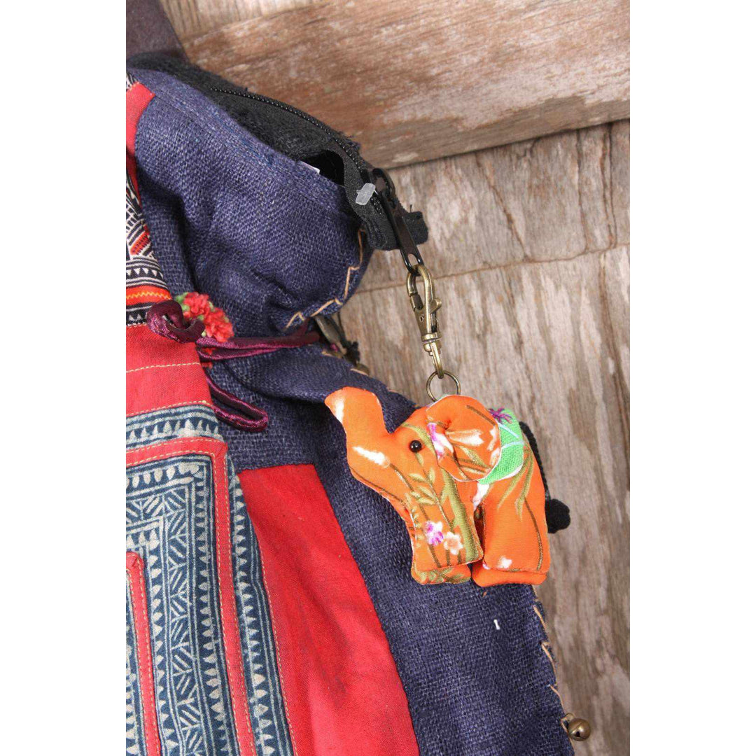 Keyring Mini Elephant Bag Decoration- Thailand-Keychains-Wichai (Hmong Bags - TH)-Assorted-Lumily MZ Fair Trade Nena & Co Hiptipico Novica Lucia's World emporium