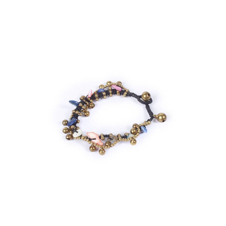 BUNDLE: 8 Pieces Multicolor Brass Bead Bell Bracelet - Thailand-Bracelets-Lumily-Lumily MZ Fair Trade Nena & Co Hiptipico Novica Lucia's World emporium