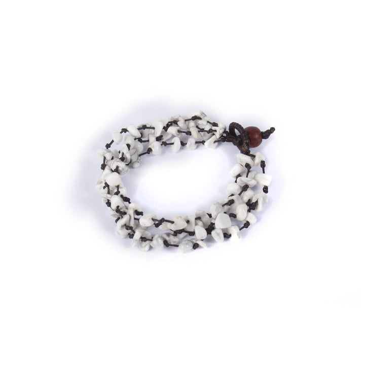 BUNDLE: White Stone 4-string Bracelet 13 Pieces - Thailand-Bracelets-Lumily-White-Lumily MZ Fair Trade Nena & Co Hiptipico Novica Lucia's World emporium