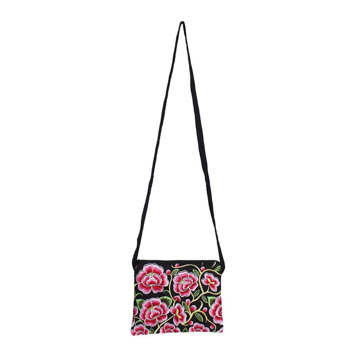 Lola Embroidered Crossbody Bag - Thailand-Bags-Lumily-Red-Lumily MZ Fair Trade Nena & Co Hiptipico Novica Lucia's World emporium
