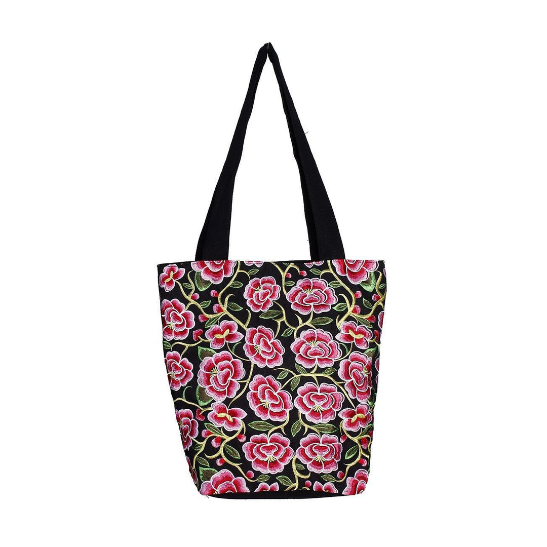 Flor Embroidered Flower Shoulder Bag - Thailand-Bags-Lumily-Lumily MZ Fair Trade Nena & Co Hiptipico Novica Lucia's World emporium