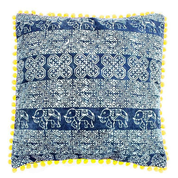 BUNDLE: Batik Handmade Unique Pom Poms Cushion Cover 4 Pieces - Thailand-Decor-Lumily-Lumily MZ Fair Trade Nena & Co Hiptipico Novica Lucia's World emporium