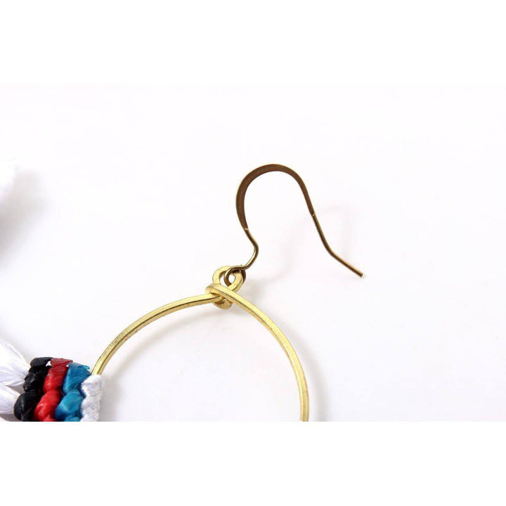 Half Moon Tassel Earrings with Wax String - Thailand-Jewelry-Kannika Chimkam-Lumily MZ Fair Trade Nena & Co Hiptipico Novica Lucia's World emporium
