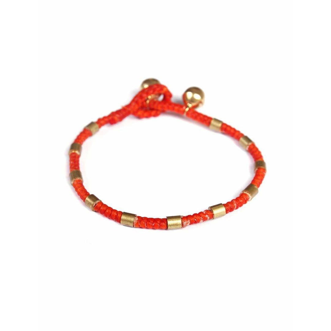 Anali Beaded Wax String Bracelet- Thailand-Jewelry-Lumily-Red-Lumily MZ Fair Trade Nena & Co Hiptipico Novica Lucia's World emporium