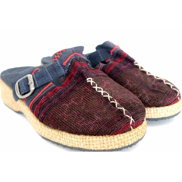 Vintage Hmong Textile Boho Upcycled Slip On Shoes - Thailand-Apparel-Lumily-Lumily MZ Fair Trade Nena & Co Hiptipico Novica Lucia's World emporium