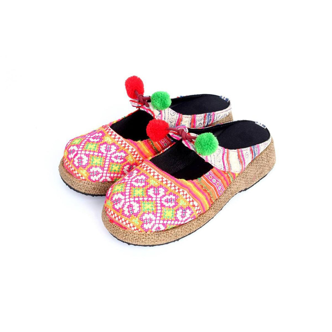 Ethically Made Boho-chic Clog Shoes - Thailand-Apparel-Lumily-Boho Chic-Lumily MZ Fair Trade Nena & Co Hiptipico Novica Lucia's World emporium