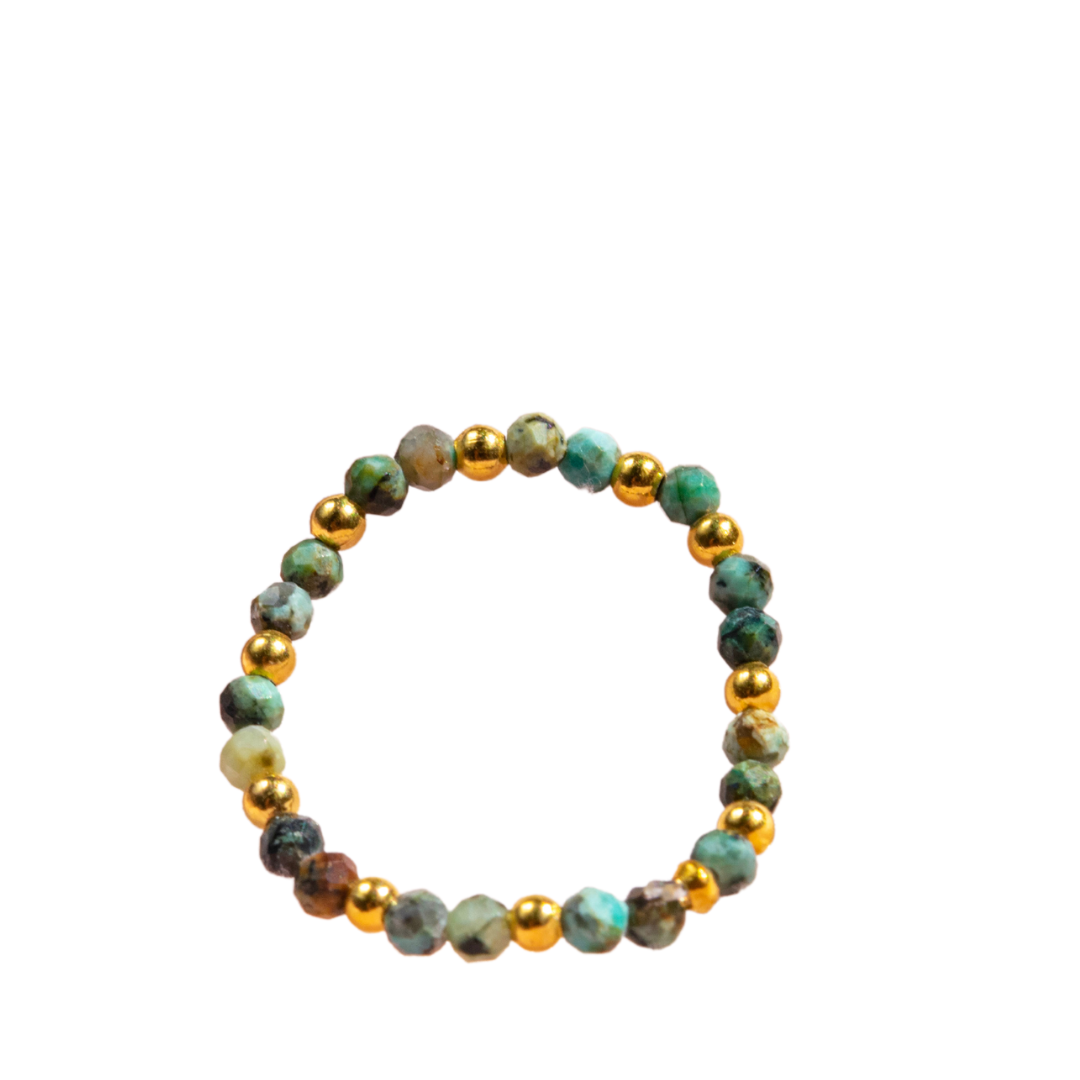 Multi-Stone Gemstone Bead Elastic Ring - Thailand-Jewelry-Arunee (Tontor - TH)-8-Lumily MZ Fair Trade Nena & Co Hiptipico Novica Lucia's World emporium