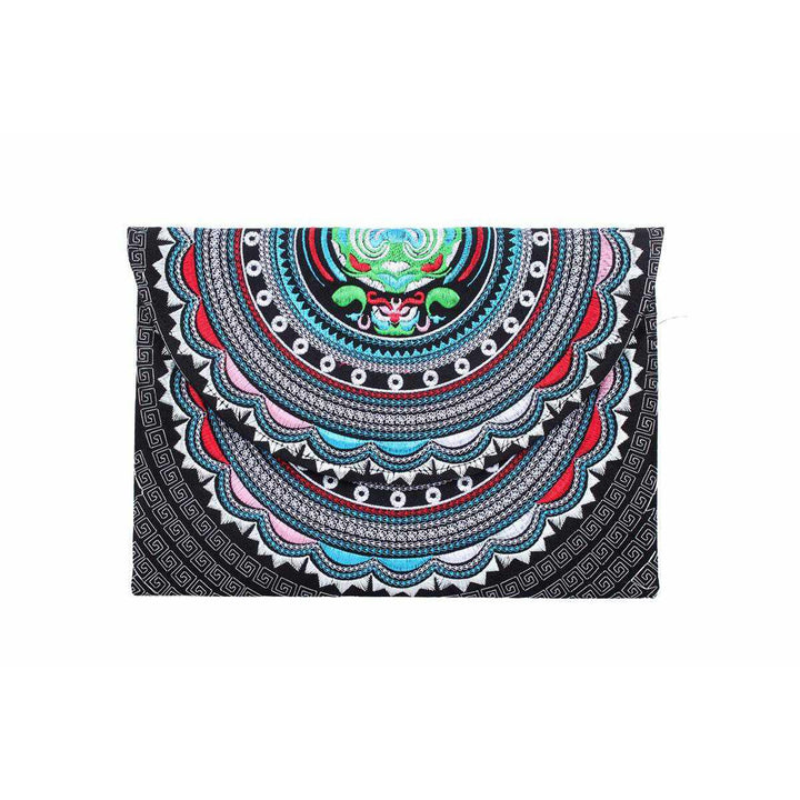 Boho Style Embroidered Clutch Bag - Thailand-Bags-Lumily-Multicolor-Lumily MZ Fair Trade Nena & Co Hiptipico Novica Lucia's World emporium
