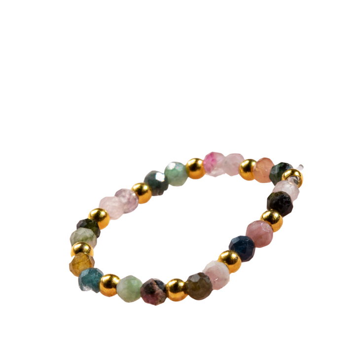 Multi-Stone Gemstone Bead Elastic Ring - Thailand-Jewelry-Arunee (Tontor - TH)-7-Lumily MZ Fair Trade Nena & Co Hiptipico Novica Lucia's World emporium