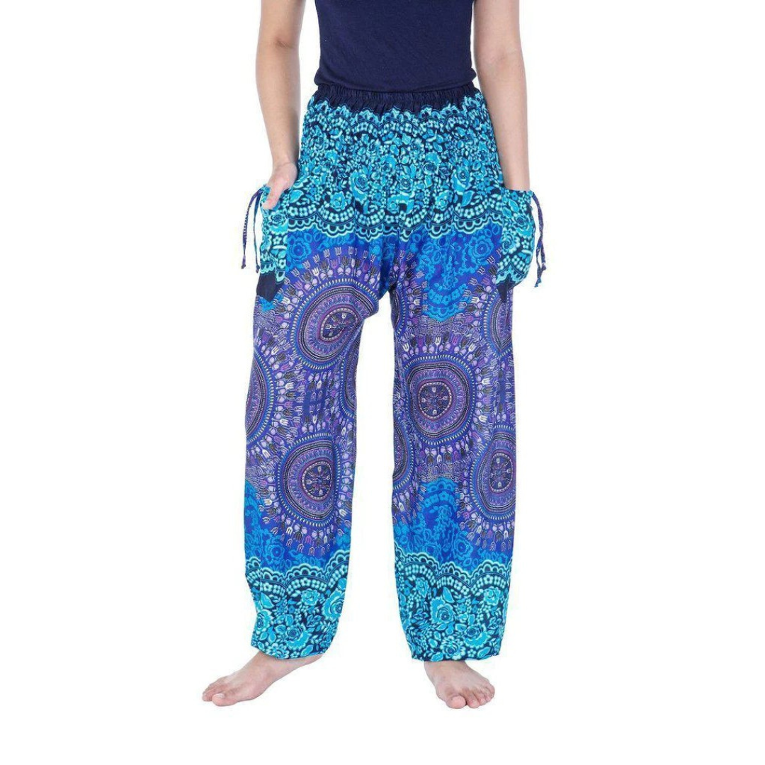 BUNDLE: 4-Pack Assorted Harem Printed Pants - Thailand-Apparel-Lumily-Small-Lumily MZ Fair Trade Nena & Co Hiptipico Novica Lucia's World emporium