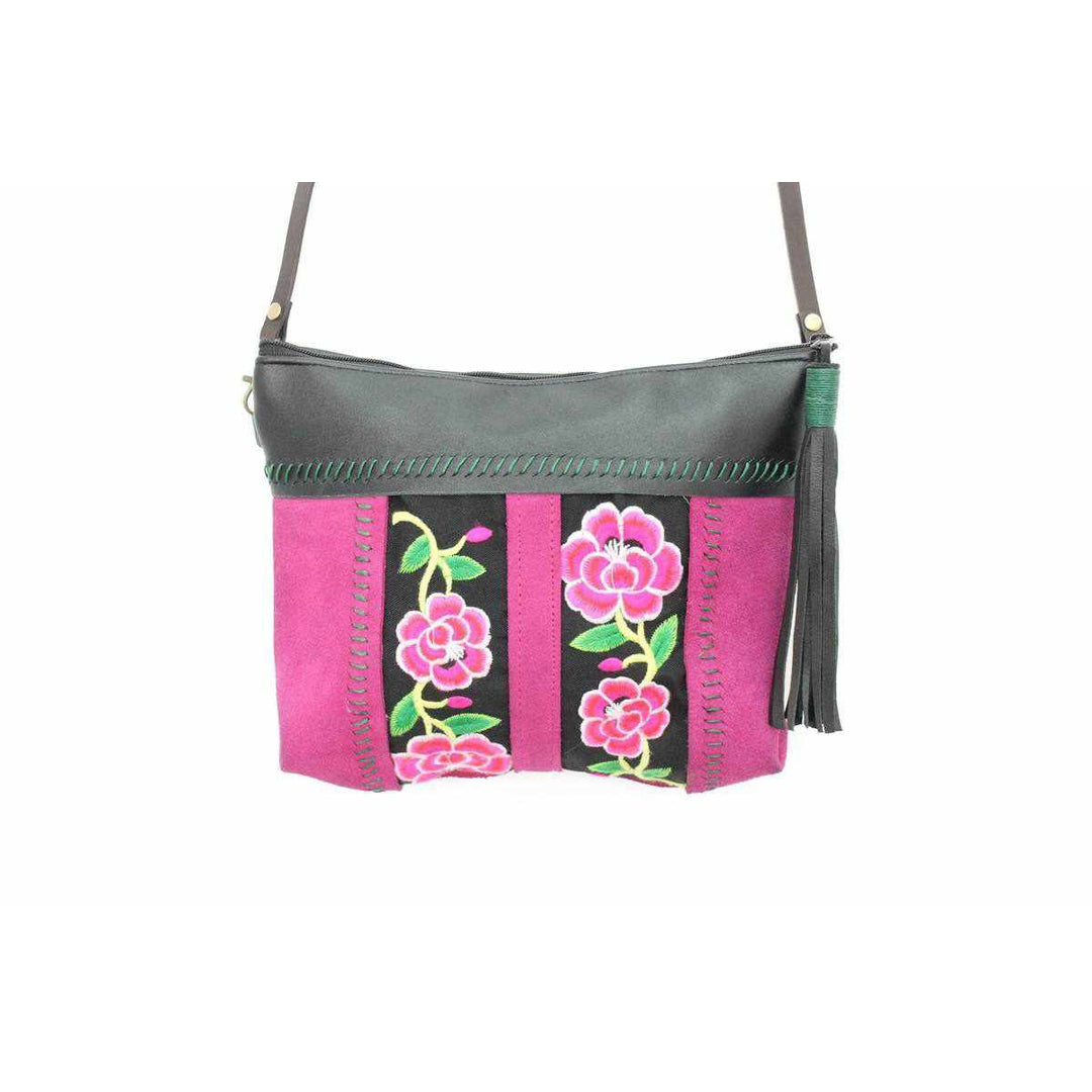 BUNDLE: Rose Leather Crossbody Bag 4 Pieces - Thailand-Bags-Lumily-Lumily MZ Fair Trade Nena & Co Hiptipico Novica Lucia's World emporium