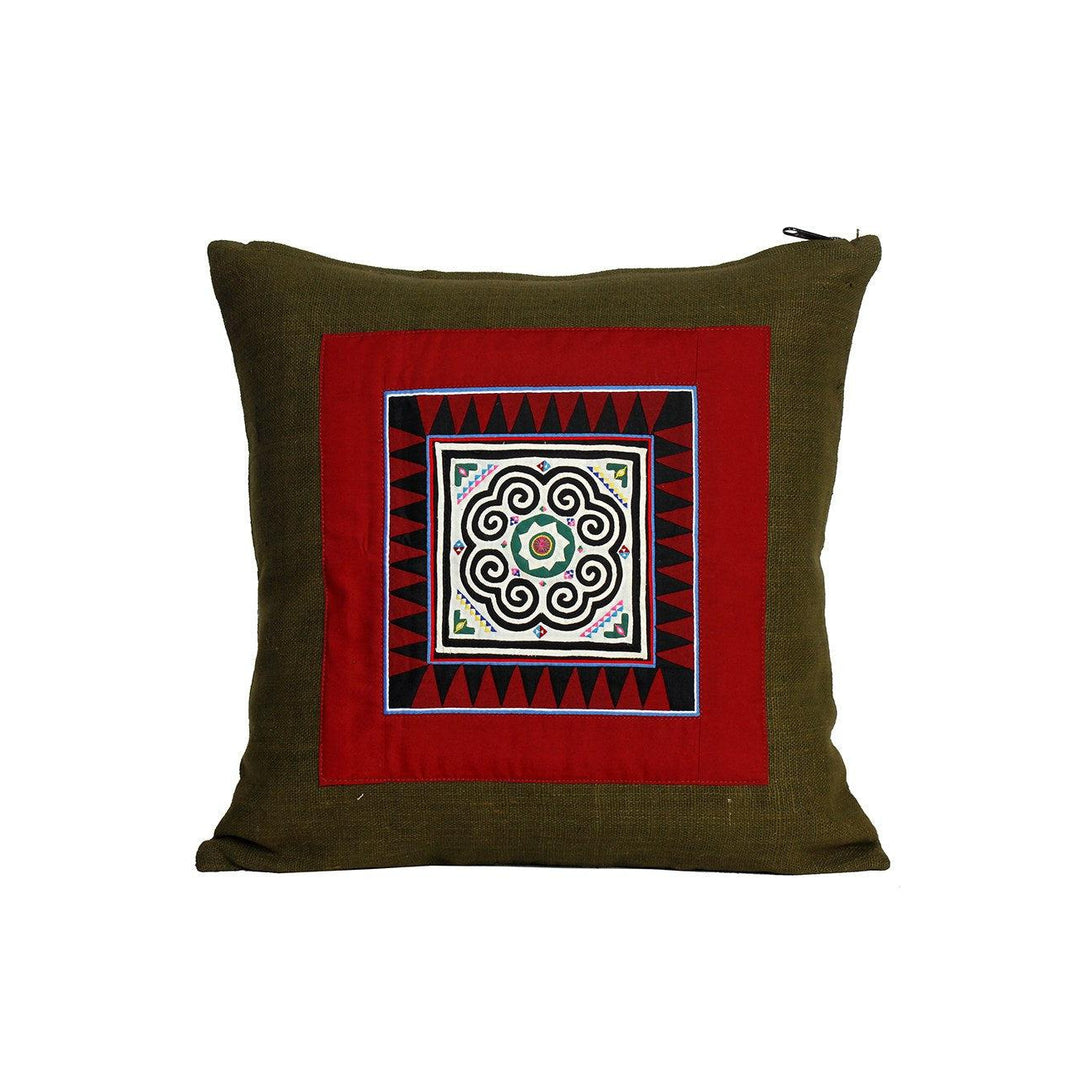 Artisan Crafted Karen Vintage Fabric Embroidered Cushion - Thailand-Decor-Lumily-Lumily MZ Fair Trade Nena & Co Hiptipico Novica Lucia's World emporium